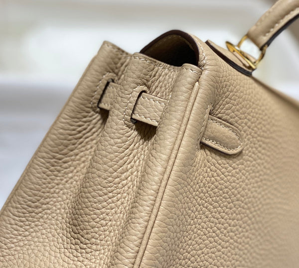 HM Mini Kelly 20cm Beige Togo Leather Gold Hardware