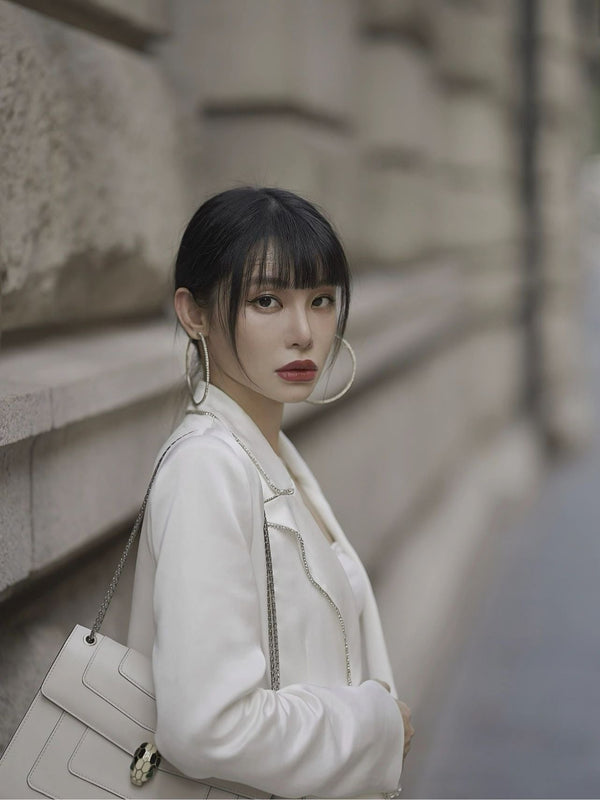 BVL Serpenti Forever Shoulder Bag 28cm White Calfskin GHW 188632