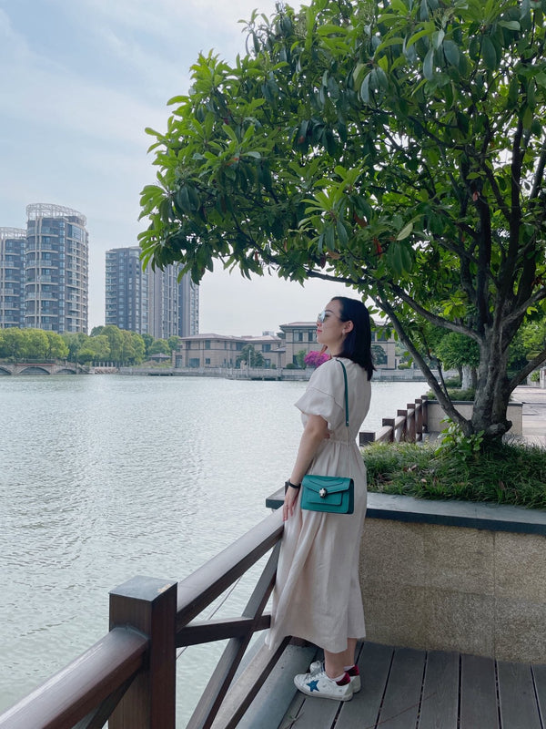 BVL Serpenti Forever Shoulder Bag 19cm Green Calfskin GHW 188643