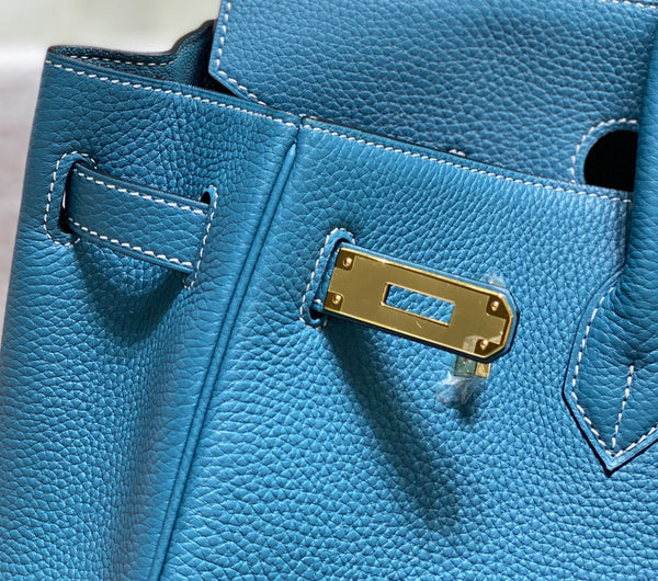 HM BIRKIN 35CM BAG CERULEAN TOGO GOLD HARDWARE