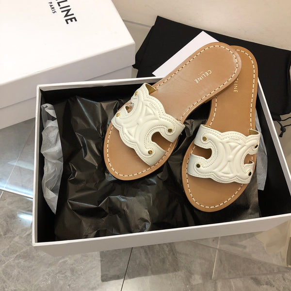Celine Slipper Logo Cowhide 374743