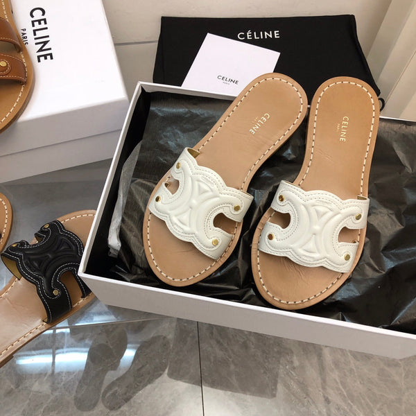 Celine Slipper Logo Cowhide 374743