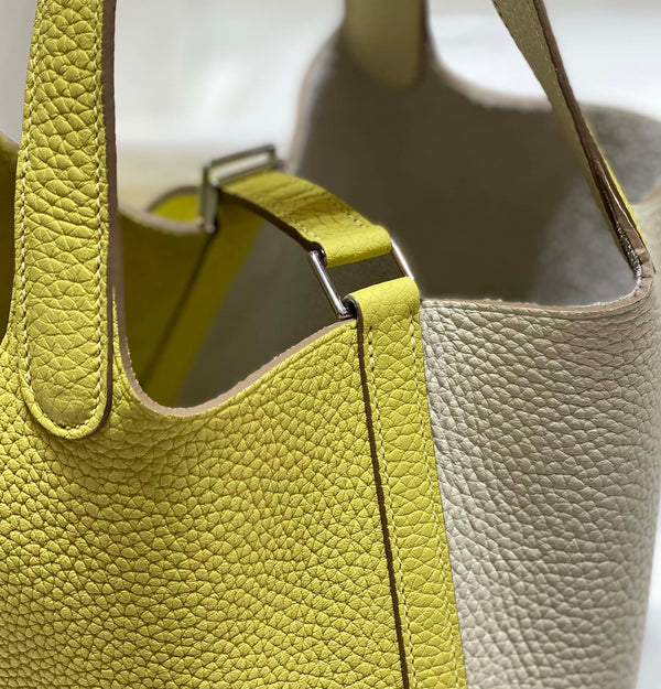 picotin lock 18 bianco lime togo shw