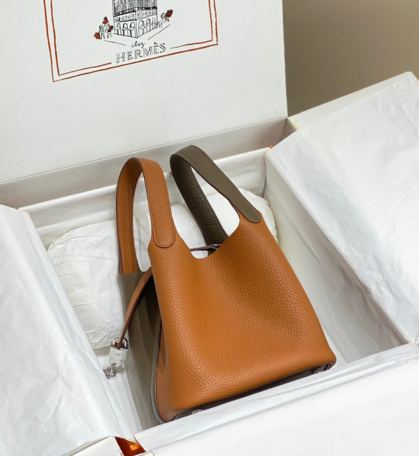 picotin lock 18 gold etoupe togo shw