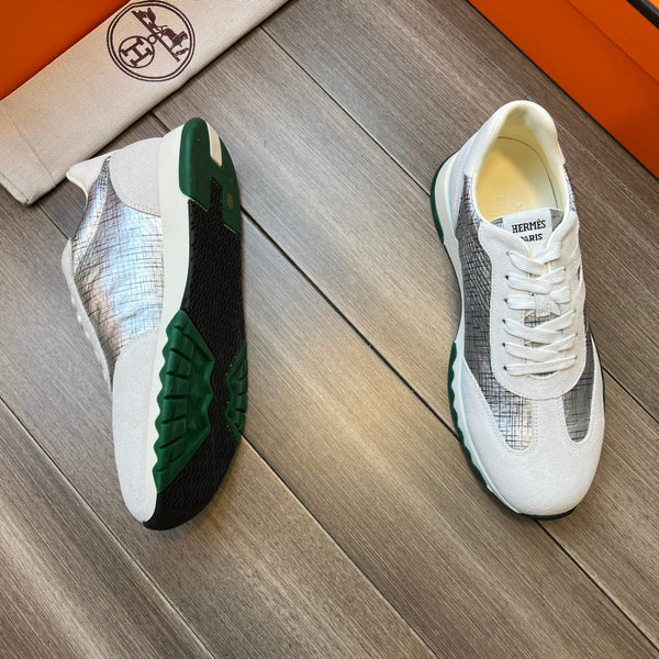 SNEAKER HM TRAIL IN TELA ARGENTO E GRIGIO CHIARO