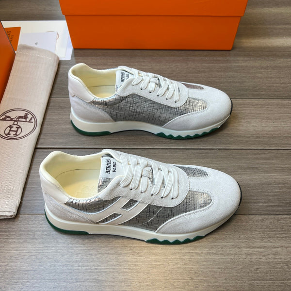 SNEAKER HM TRAIL IN TELA ARGENTO E GRIGIO CHIARO