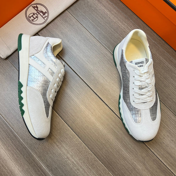 SNEAKER HM TRAIL IN TELA ARGENTO E GRIGIO CHIARO