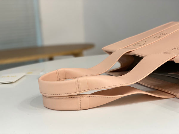 Chloé Woody tote bag pink 37cm calfskin 531241