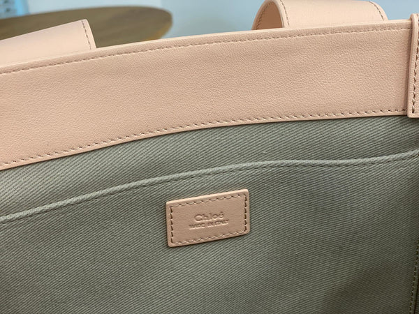 Chloé Woody tote bag pink 37cm calfskin 531241