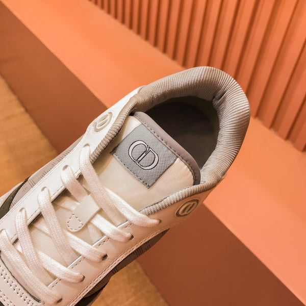 CD B27 LOW-TOP SNEAKER GRAY-WHITE MESH CALFSKIN