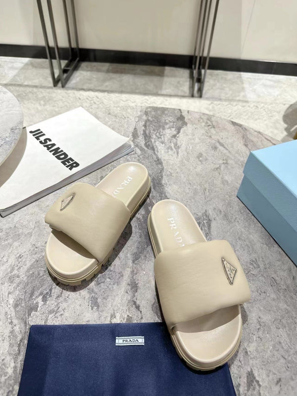 CIABATTE PRA SHEARLING IN PELLE DI AGNELLO BIANCO CREMA