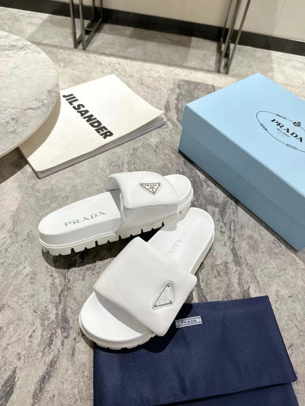 CIABATTE PRA SHEARLING IN PELLE DI AGNELLO BIANCA