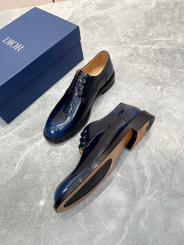 CD HOMME LOAFER NAVY POLISHED CALFSKIN