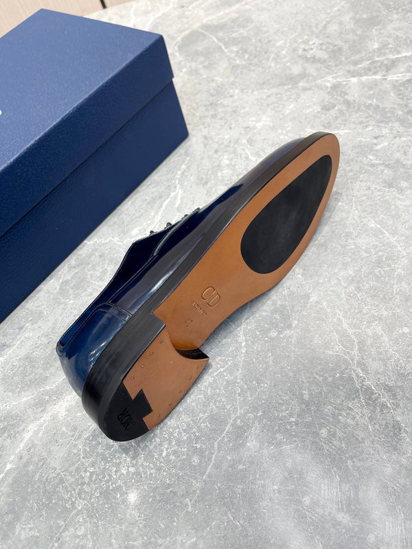 CD HOMME LOAFER NAVY POLISHED CALFSKIN