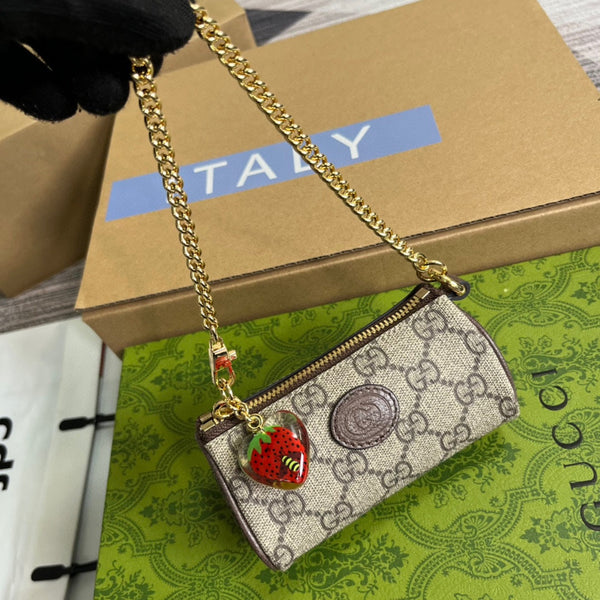 BORSA A SECCHIELLO GG MINI 12 IN TELA BEIGE