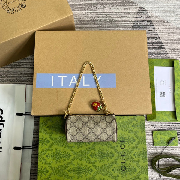 BORSA A SECCHIELLO GG MINI 12 IN TELA BEIGE