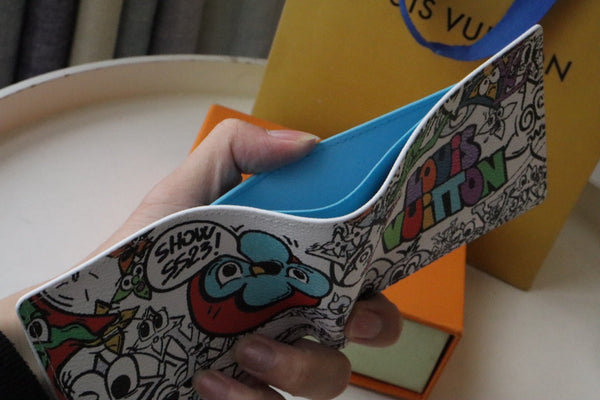 LV Multiple Wallet Monogram Comics Canvas 195896