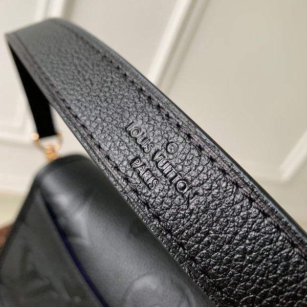 Diane 24 pelle stampa monogramma nera