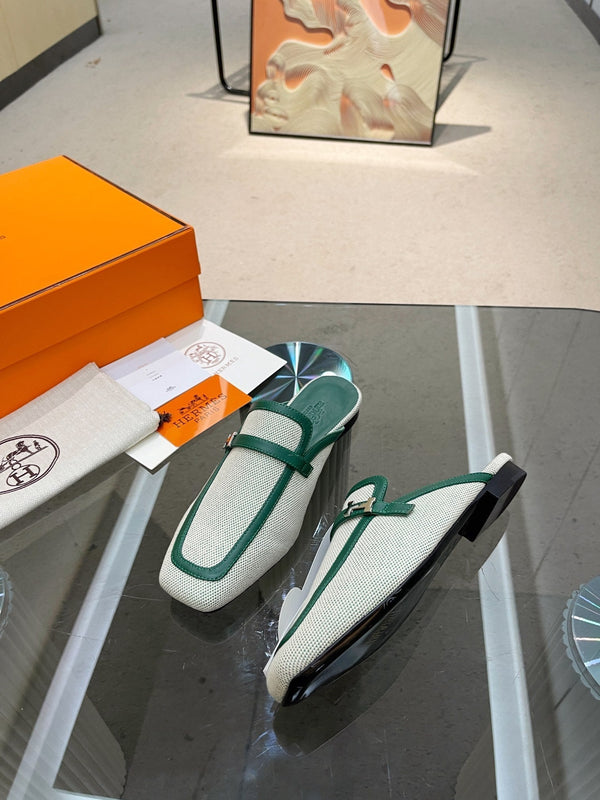 GROUPIE MULE OCEAN MIX SILVER LAMBSKIN