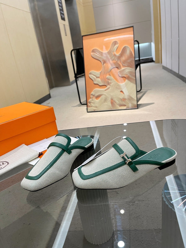 GROUPIE MULE OCEAN MIX SILVER LAMBSKIN