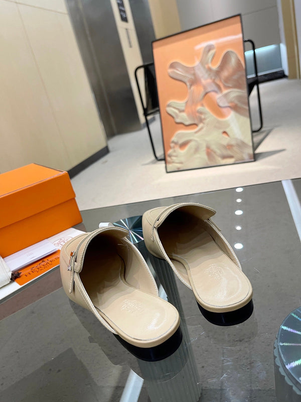 GROUPIE MULE BEIGE LAMBSKIN