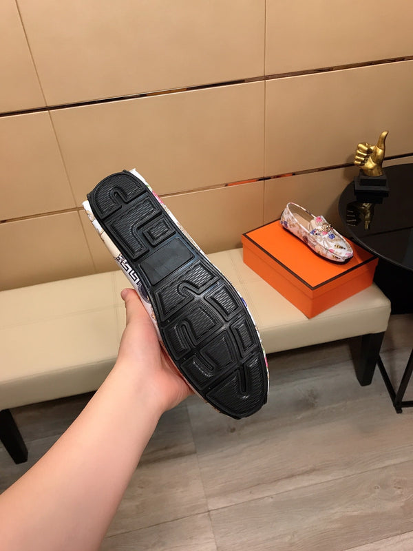 GG Men's Flower Loafer Multicolor Printed Leather 534586