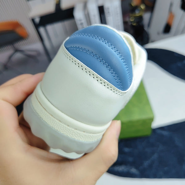 GG Men's MAC80 Sneaker White Blue Cowhide 523620