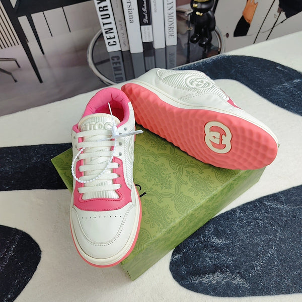 GG Men's MAC80 Sneaker White Pink Cowhide 523615