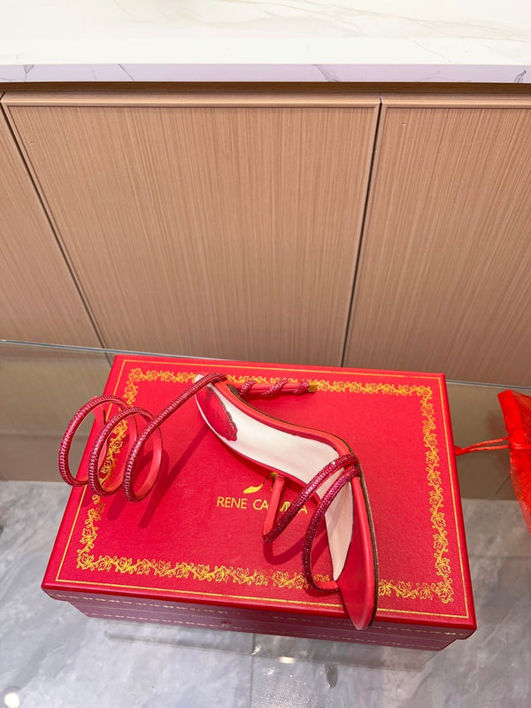 Strass creoli in seta rossa a forma di serpente RC Heavy Industry 251006