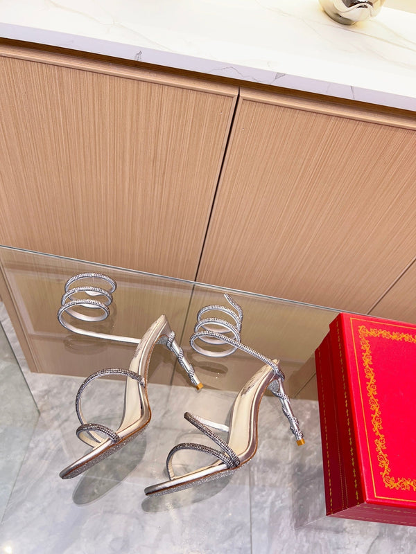 RC Heavy Industry Snake-Shape Silver Silk Creole Rhinestones 251007