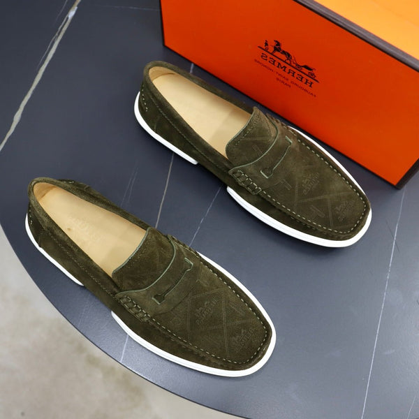 MOCASSINO HM GUILLAUME CAMOSCIO OLIVA
