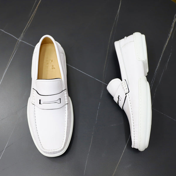HM GUILLAUME LOAFER WHITE CALFSKIN