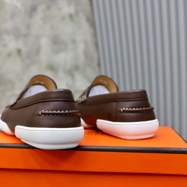 MOCASSINO HM GUILLAUME IN PELLE DI VITELLO CIOCCOLATO