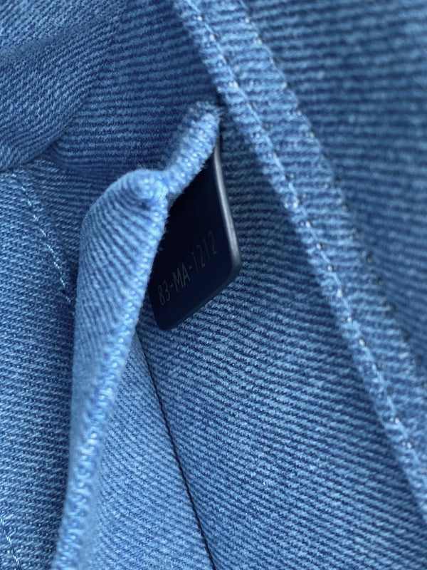 BORSA D-JOY 22 IN DENIM MACROCANNAGE AZZURRO