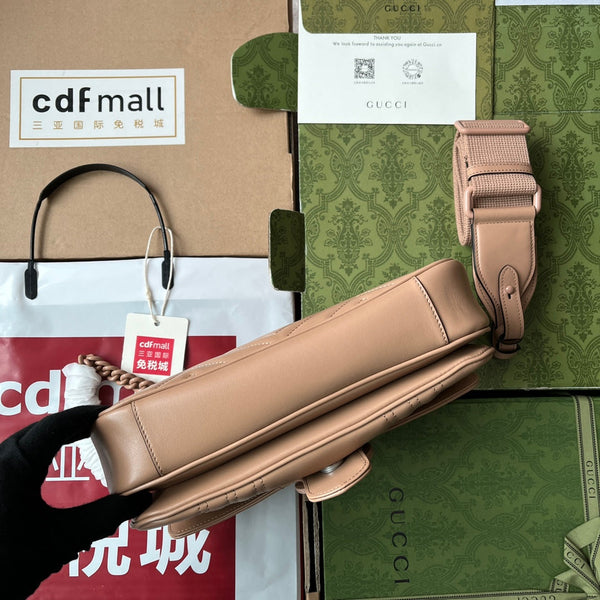 gg marmont 26cm all beige calfskin