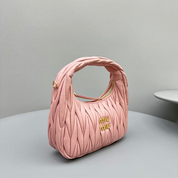 MINI HOBO 20 BAG IN LIGHT PINK LAMBSKIN