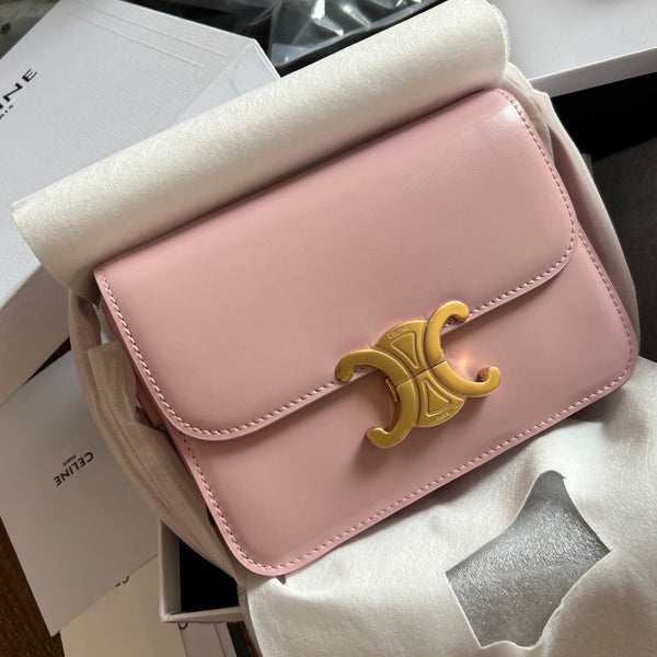TEEN TRIOMPHE 18 PELLE DI VITELLO ROSA FERRAMENTA ORO