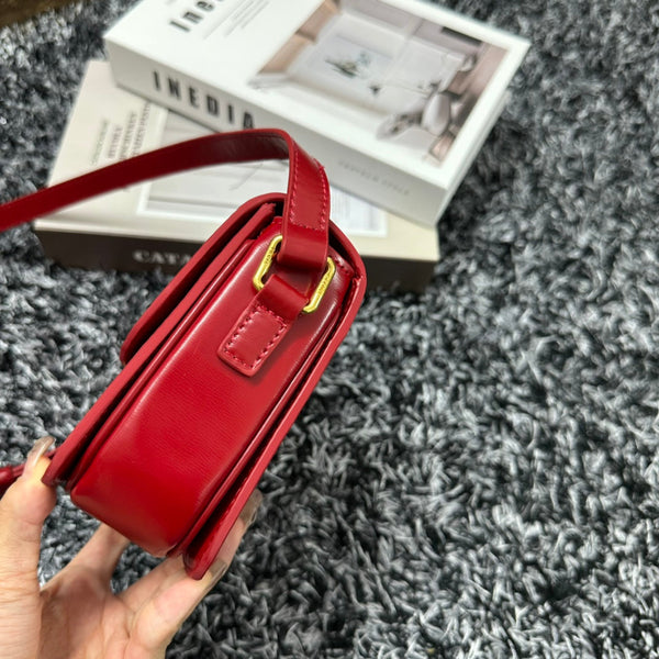 TRIPHOME TEEN 18 CHERRY RED COWHIDE LEATHER