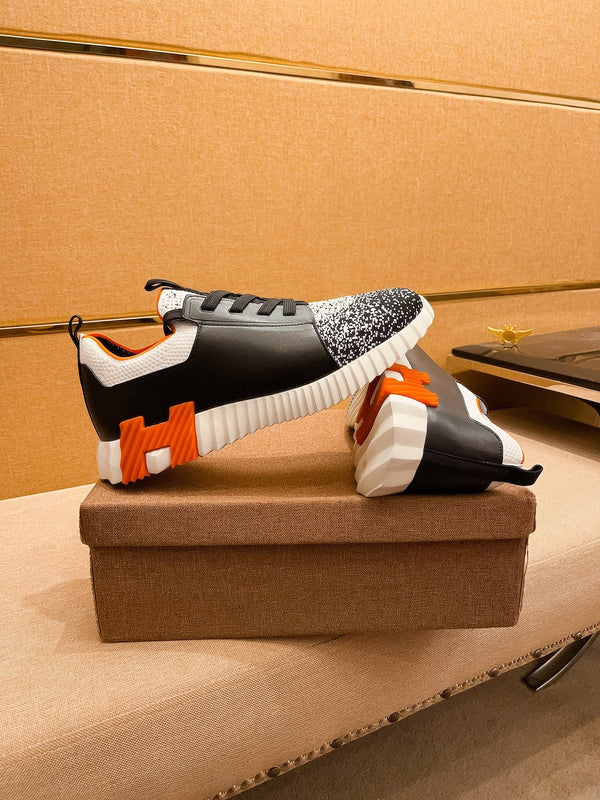 HM Men's Depart Slip-on Sneaker Black Cowhide 920356