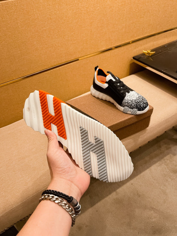 HM Men's Depart Slip-on Sneaker Black Cowhide 920356