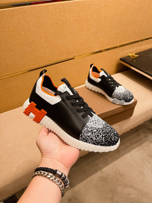 HM Men's Depart Slip-on Sneaker Black Cowhide 920356