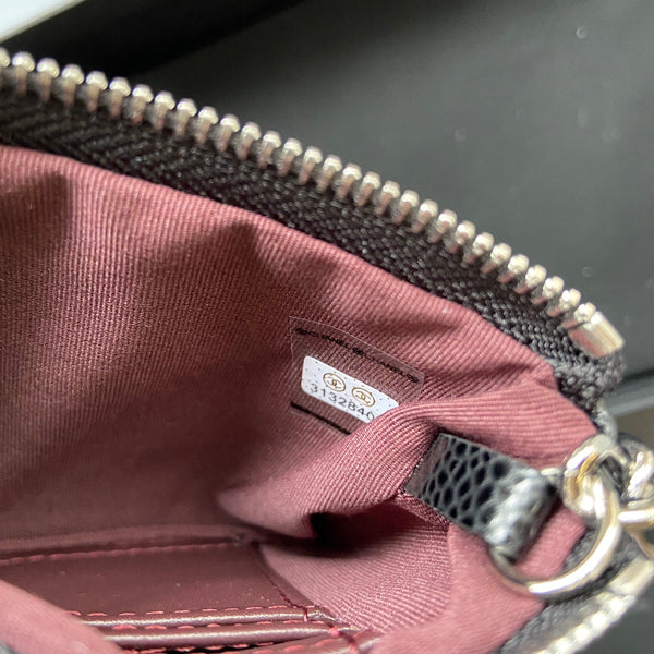 CC A50168 Keyring Cardholder Black Caviar Sliver Steel 229707