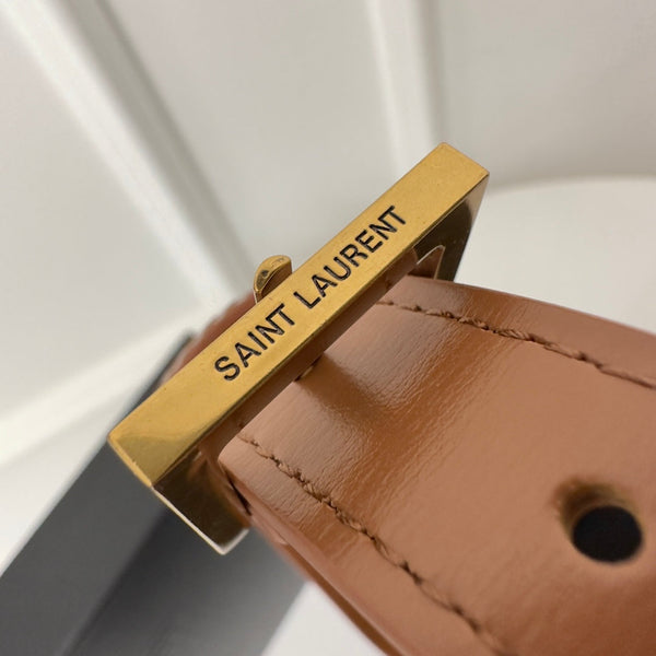 YSL Solferino Small Satchel Bag Brown Beige Gold Calfskin Canvas 339479