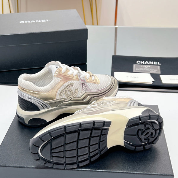 CC Sneaker In White Mesh Fabric 149791