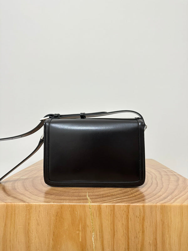 YSL Solferino Small Satchel Bag Black Gold Calfskin 339504