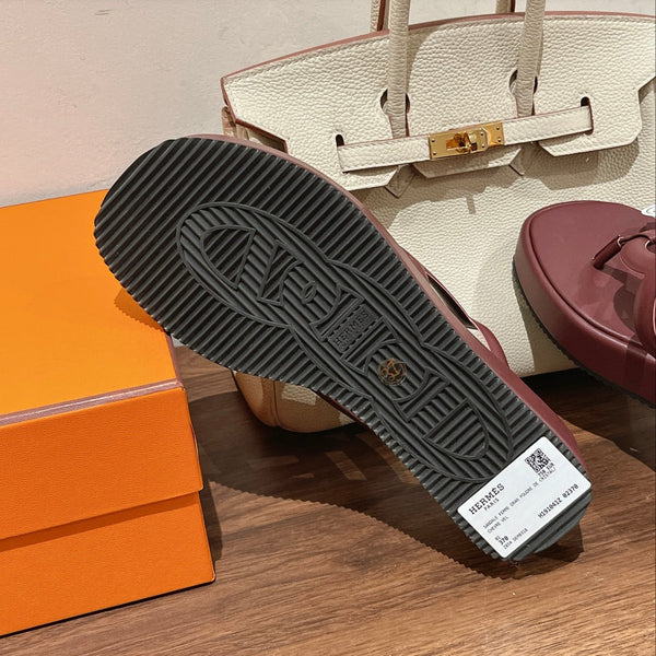 HM Gipsy Platform Thong Red Sheepskin 349420