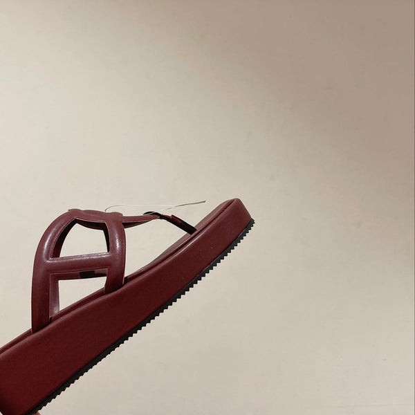 HM Gipsy Platform Thong Red Sheepskin 349420