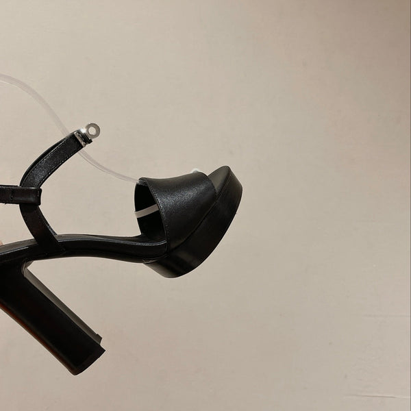 GLAM SANDAL 110 BLACK LAMBSKIN