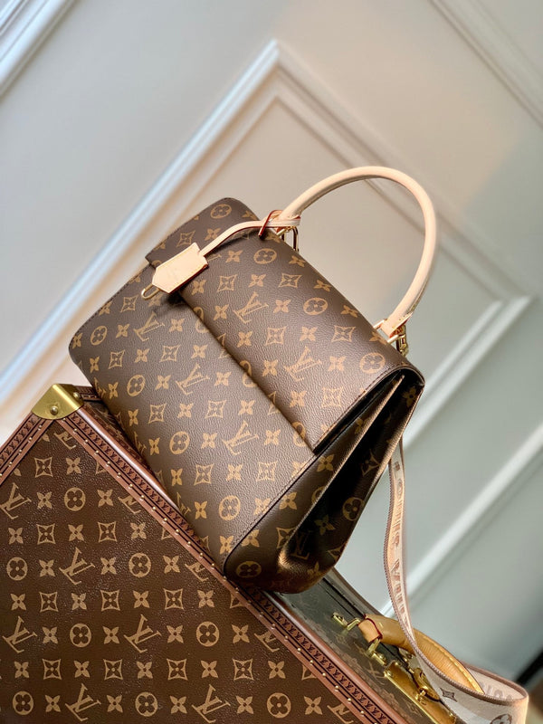 CLUNY MM 33 IN TELA MONOGRAM MARRONE