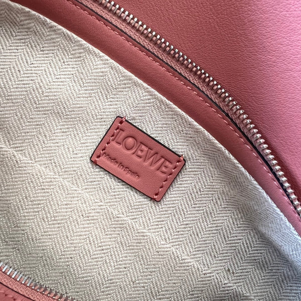 Loew Puzzle 28.7cm Hobo Bag Pink Smooth Calfskin